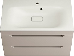 Style Line Тумба с кварцевой раковиной жасмин Остин 80 подвесная крем – фотография-1